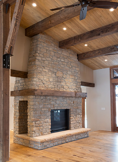 Featured Project : Rustic Elegance - Fireplace